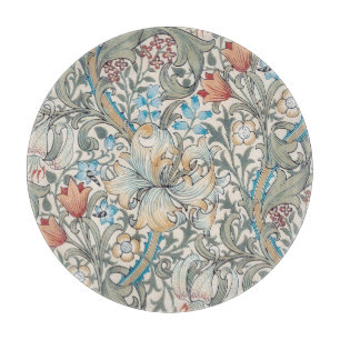 Tabla De Cortar Diseño floral Art Nouveau de lirio de William Morr