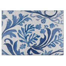 Tabla De Cortar Diseño floral azul y blanco | Patrón de Chinoiseri