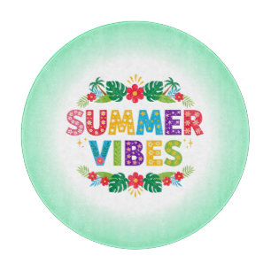 Tabla De Cortar Diseño floral de vibraciones de verano-54504