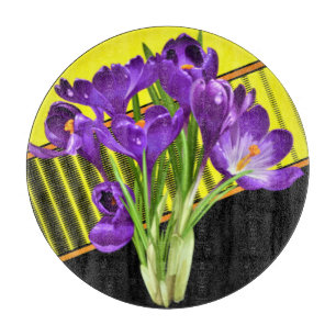 Tabla De Cortar Diseño floral/geométrico de crocus