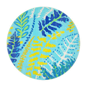 Tabla De Cortar Diseño Floral Vibrante