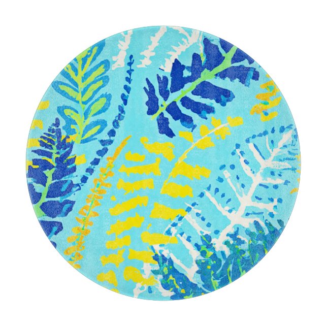 Tabla De Cortar Diseño Floral Vibrante (Anverso)