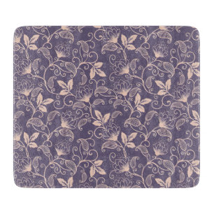 Tabla De Cortar Diseño floral vintage con enredaderas giratorias