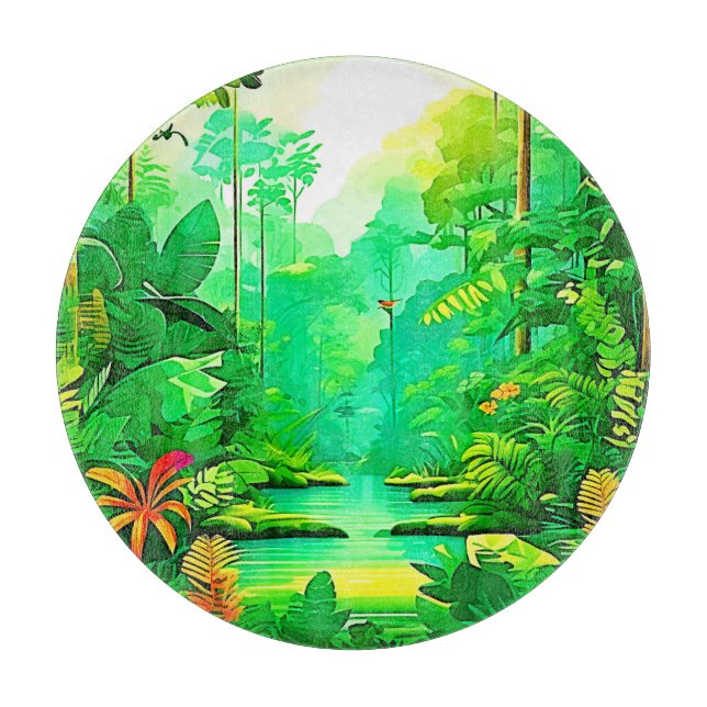 Tabla De Cortar Diseño forestal exótico (Anverso)