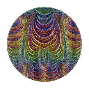 Tabla De Cortar Diseño fractal original brillante multicolor