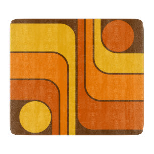 Tabla De Cortar Diseño geométrico retro de estilo MCM años 70