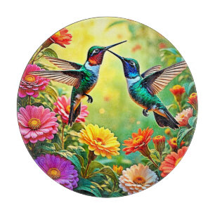 Tabla De Cortar Diseño mágico de Hummingbird Jewel-Toned