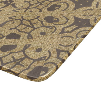 Tabla De Cortar Diseño marrón texturizado con patrón múltiple