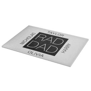 Tabla De Cortar Diseño moderno Rad Dad con niños personalizados no