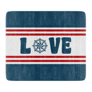 Tabla De Cortar Diseño náutico de amor