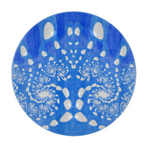 Tabla De Cortar Diseño original en blanco y azul 3D