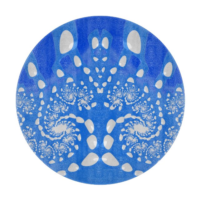 Tabla De Cortar Diseño original en blanco y azul 3D (Anverso)