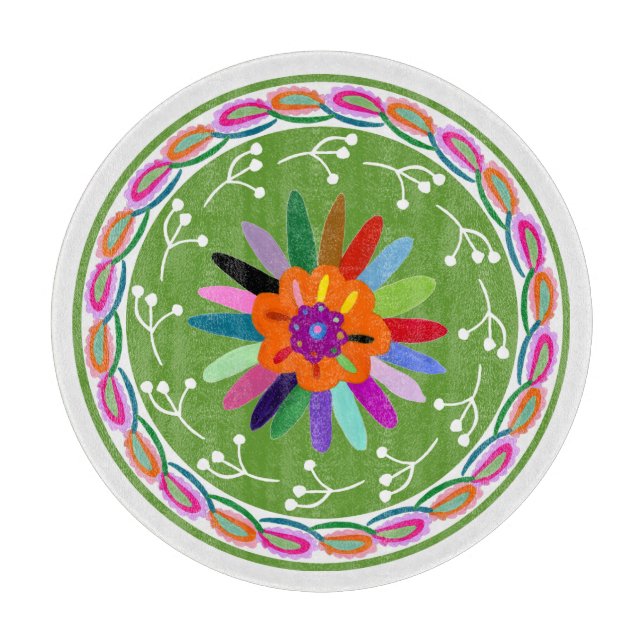 Tabla De Cortar Diseño otomí moderno (Anverso)