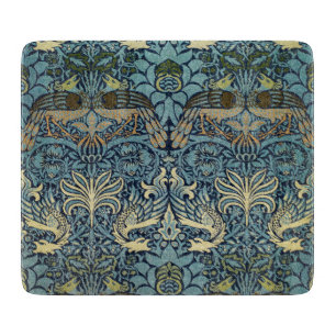 Tabla De Cortar Diseño tejido de pavo real y dragón de William Mor