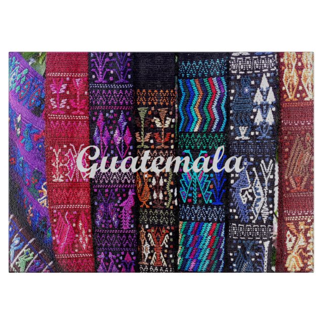 Tabla De Cortar Diseño textil guatemalteco. (Anverso)