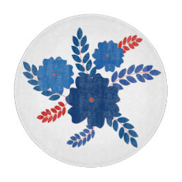 Tabla De Cortar Diseño vectorial de flores azules simples