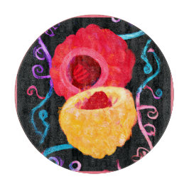 Tabla De Cortar Diseño vibrante de neón tropical