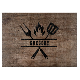 Tabla De Cortar Distressed Wood Grillmaster Utensil 