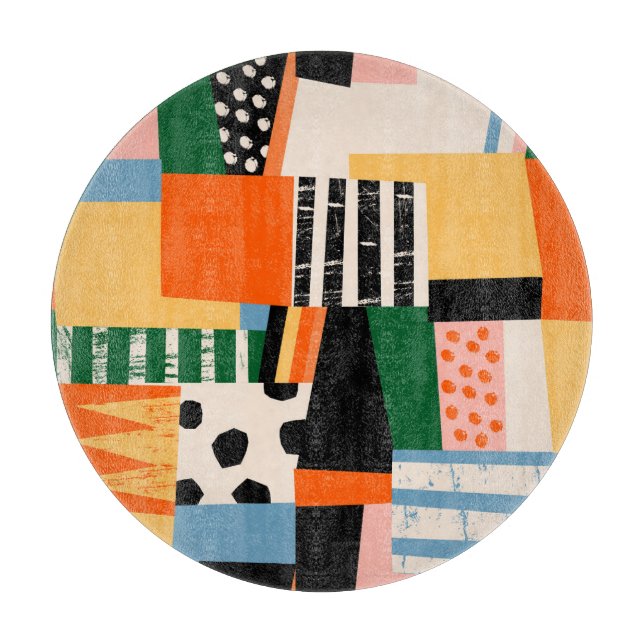 Tabla De Cortar Diversas formas: diseño abstracto y transparente (Anverso)