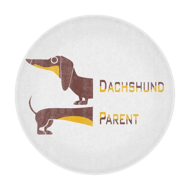 Tabla De Cortar Divertido dachshund lindo para padres de perros la (Anverso)