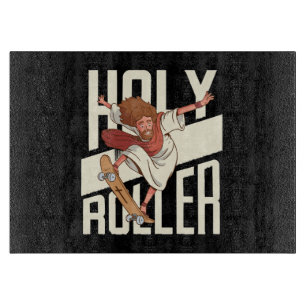 Tabla De Cortar Divertido Jesús de Patineta Holy Roller