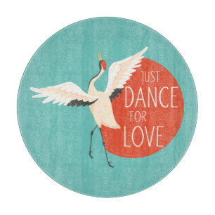Tabla De Cortar Divertido mensaje de pájaro - Sólo baile por amor 
