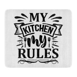 Tabla De Cortar Divertido mi cocina mis reglas