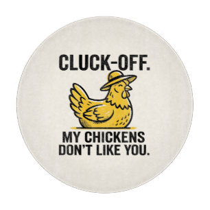 Tabla De Cortar Divertido Minimalista Amante del Pollo Cluk Off Vi