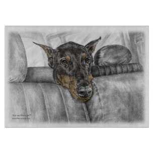 Tabla De Cortar Doberman en auto