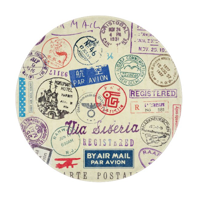 Tabla De Cortar Documento de época: Colección de conjunto de sello (Anverso)
