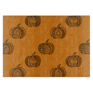 Tabla De Cortar Dodles de Halloween calabazas de boho mandala de o