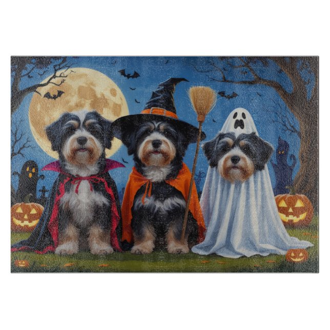 Tabla De Cortar Dogs de La Habana Calabaza Halloween Divertido (Anverso)