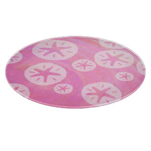 Tabla De Cortar Dolar de arena blanco y rosa