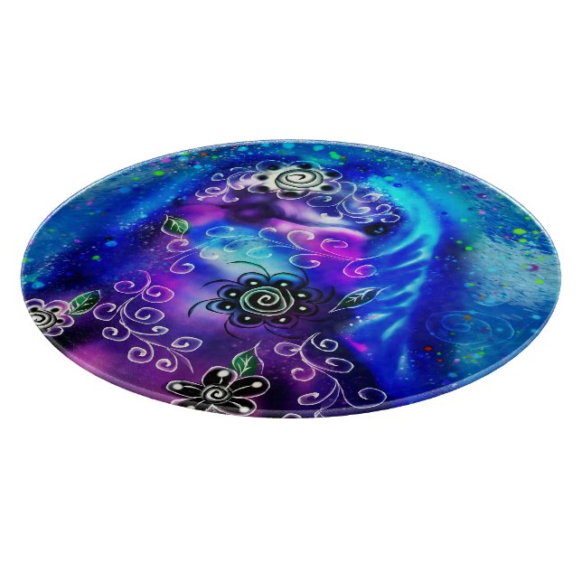 Tabla De Cortar Dolphin azul azul azul Verde azulado costero Nauti (Borde)