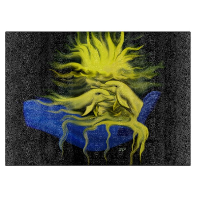 Tabla De Cortar Dolphin Love (Anverso)