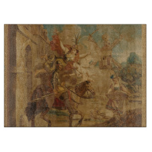Tabla De Cortar Don Quijote guiado por la Locura, tapiz del siglo