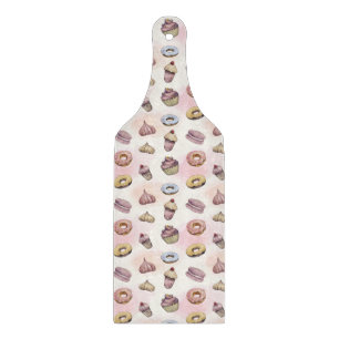 Tabla De Cortar Donas Cupcakes Lindo De Moda Bosque Acuarela
