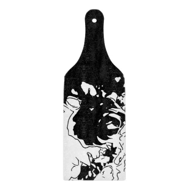 Tabla De Cortar Doodle de flores (Anverso)