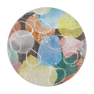 Tabla De Cortar Doodles abstractos: Arte Minimalista acuarela