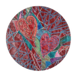 Tabla De Cortar Dos corazones
