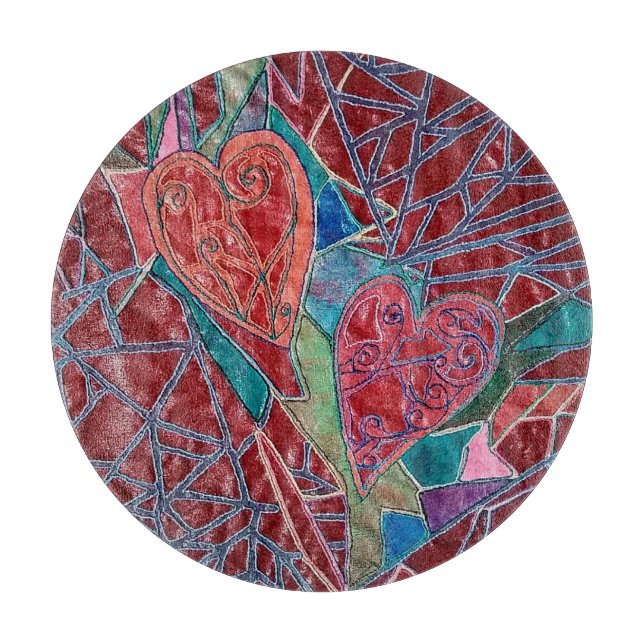 Tabla De Cortar Dos corazones (Anverso)