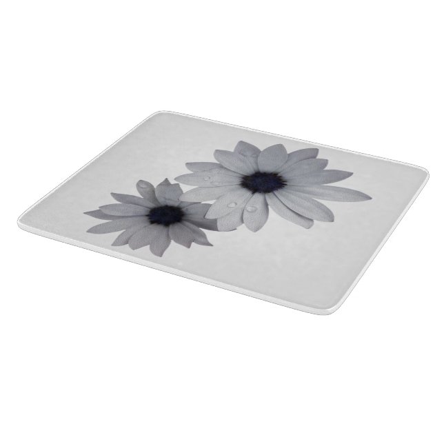 Tabla De Cortar dos flores blancas (Borde)