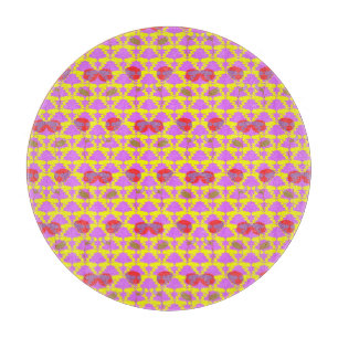 Tabla De Cortar Dos flores rosas