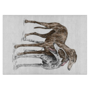 Tabla De Cortar Dos Greyhound Friends Dog Art