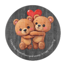 Tabla De Cortar Dos personalizados se abrazan.