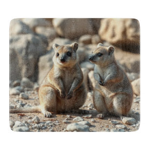 Tabla De Cortar Dos quokkas de Aussie Rottnest IsLand,