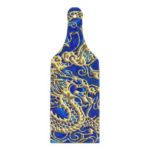 Tabla De Cortar Dragón de oro Grabado en relieve en la impresión B
