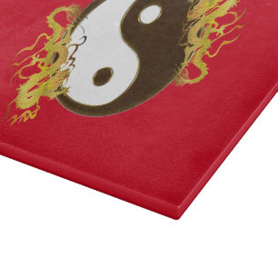 Tabla De Cortar Dragón de oro Yin Yang