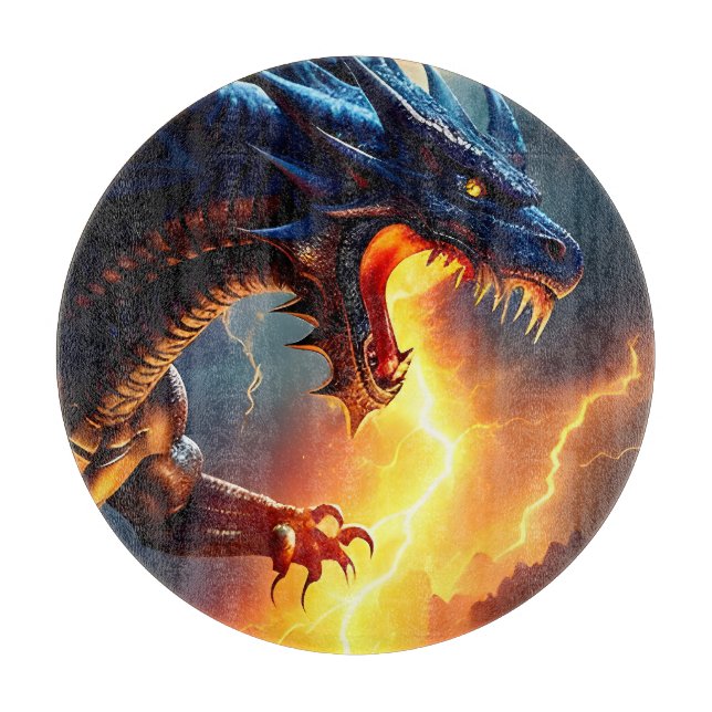 Tabla De Cortar Dragon Fire Lightning Fight Two (Anverso)