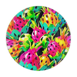 Tabla De Cortar Dragon Fruit Vivid Pattern